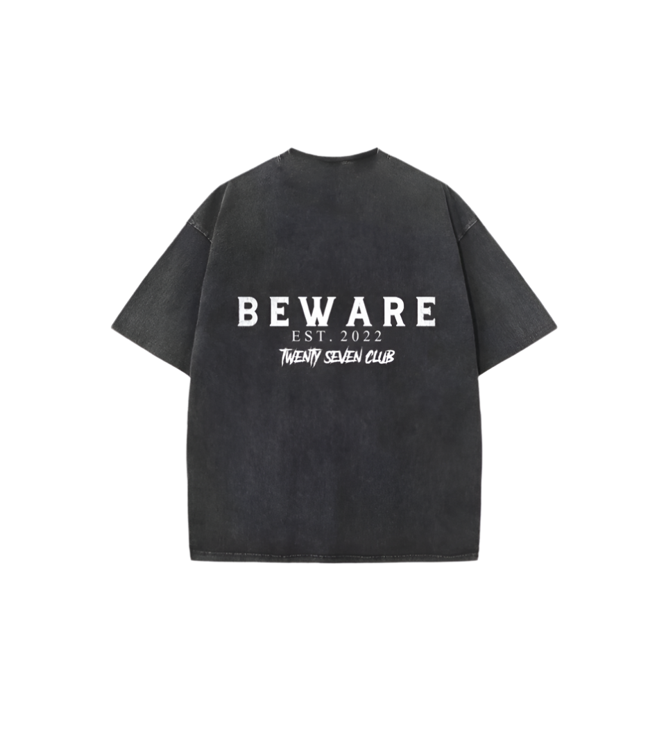 Twenty Seven Club Tee - Wash Black