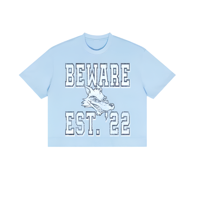 Letterman Tee - Powder Blue