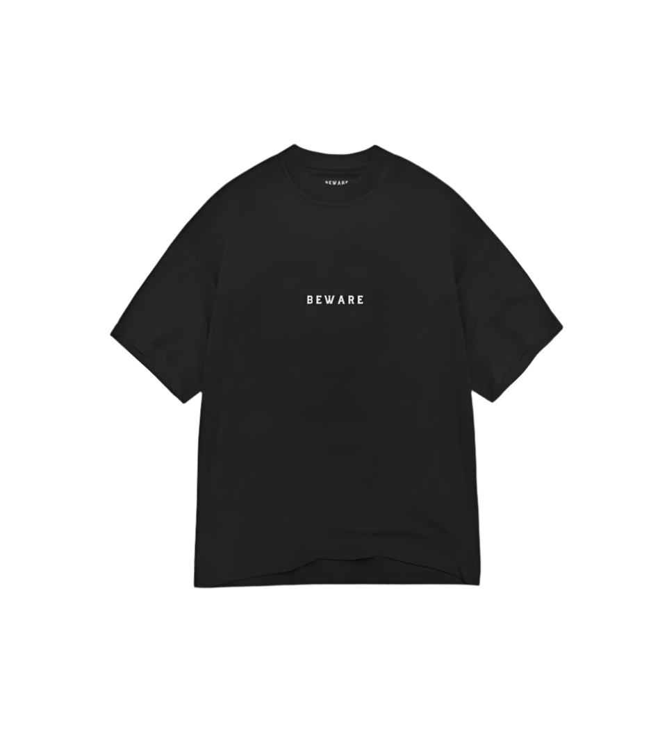 Beware Heavyweight Tee - Black