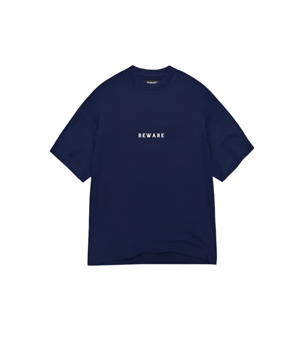 Beware Heavyweight Tee - Navy