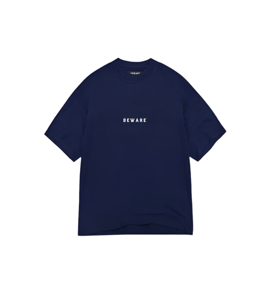 Beware Heavyweight Tee - Navy