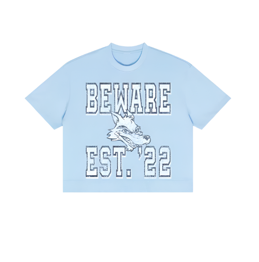 Letterman Tee - Powder Blue